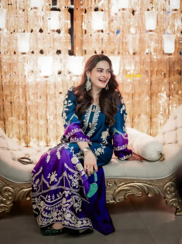 Minal Khan Most Viral 2 Pcs Suit (Perfectly Stitched - Free Delivery)