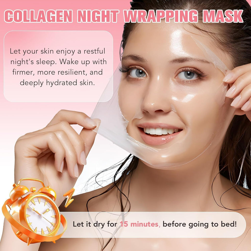 Bio Collagen Face Mask Overnight, Bio Collagen Face Mask, Bio Collagen Mask, Hydrating Overnight Hydrogel Mask, Pore Minimizing, Elasticity (Pack Of 1, TUBE 75 gm)